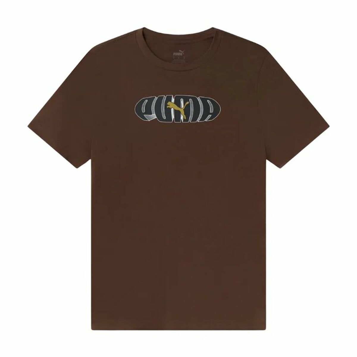 Men’s Short Sleeve T-Shirt Puma Brown XL